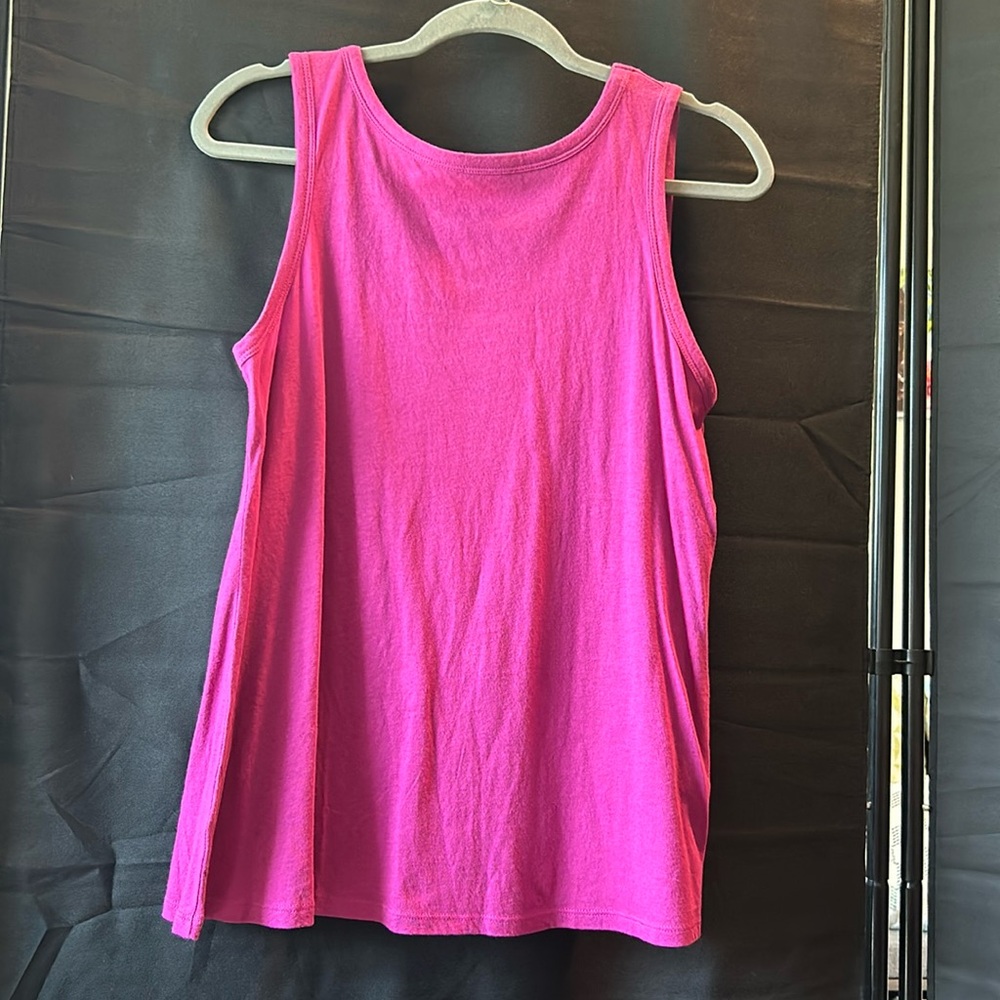 NWT LOFT Tulip Back Fuchsia Sleeveless Top - M